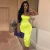 Import Party Club Backless Crossed Lace Up Neon Color Satin Pencil Bodycon Dress from China