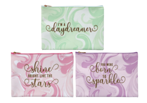 Pastel Marble Cosmetic Bags