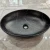 Import PATE sanitary ware bathroom furniture   thin bathroom sink with oval matte black marble wash basin countertops from China