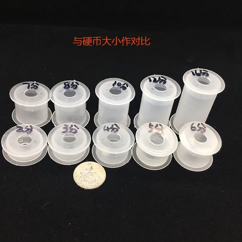 Buy 100pcs Pp Plastic Empty Spools Sew Tool Translucent Plastic Blank ...