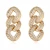 Import Peishang Brand Fashion Design Gold Plated Cuban Chain Stud Earring 925 Pave Clear CZ Earring from China