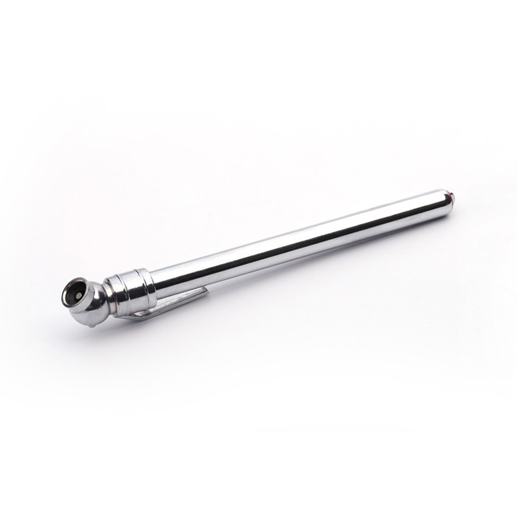 Pencil type tire pressure gauge with clip and two side steel calibrated scale ruler 10-50 psi
