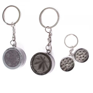 Personalized Custom 30mm 2 Layer Keychain Tobacco Grinders, Zinc Alloy Herb weed Grinder