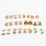 personalized shirts crystals anchor designer button cover cufflinks