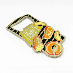 Personalized unique design enamel filled metal bottle openers for promotional gifts