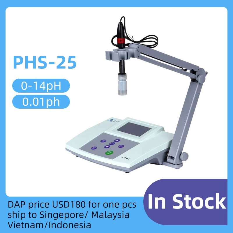 PHS-25 Manual Temperature Compensation Cheap laboratory Bench top pH Meter