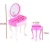 Import Pink Doll Make-up Toys Dressing Table Sets Dollhouse Furniture Girls Children   Cosmetics Toy Accessories Girl Gift from China
