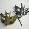 Plastic Maple Leaves Vintage Bronze Silver Black Masquerade/Halloween/Party Mask for Adults Unisex