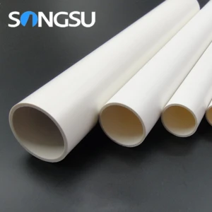 Plastic material wiring protection pvc pipe conduit 25mm of white color