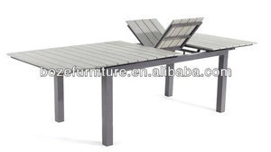 plastic wood extending dining outdoor table/polywood table extending dining set