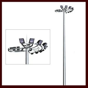 Plaza, highway, airport 20m 25m 30m 40m high mast light with auto lifting system