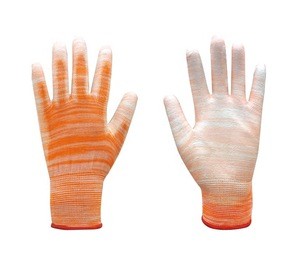 popular and best selling nylon yarn PU coated gloves
