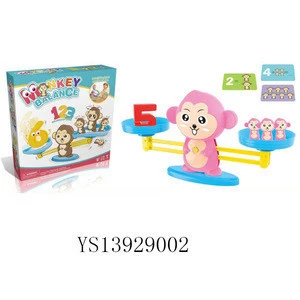 Popular math toys educational for kids cute monkey weight balance scale kids study calculation