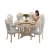 Import Popularity Luxury Wood Round Dining Table With Rotating Centre Marble Top Table 6 Chairs from China