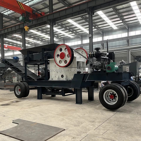 Buy Portable Pe400x600 Mobile Diesel Engine Stone Jaw Crusher Machine ...