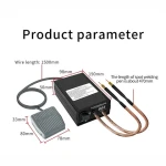 Portable Transistor DIY Mini Spot Welding Machine 18650 Lithium Battery LCD Display Screen Spot Welder with 2 Mos Tubes