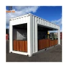 Prefab modular container restaurant 20ft 40ft shipping coffee shop prefabrik food container restaurant with kitchen
