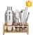 Import Premium 10-Piece Bar Tool Stainless Steel Cocktail Shaker Set of Mixology Bartender Kit Stand from China