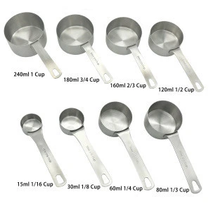 Premium 18 pcs 304 stainless steel kitchen  measuring cups and spoons set