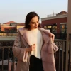 Premium Excellent Comfortable thick Hooded Fashion Style Genuine Women Mink Fur Coat