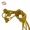 Printed logo yellow double textile elastic rope stopper with ball