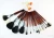 Import private label oval cosmetics makeup brushes with face brush, eyebrow brush and makeup kit set from China
