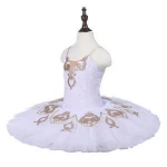Professional Children Kids Performance Wear 7 Layers White Swan Lake Ballet Tutu