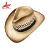 Promoiotn party gift custom ribbon decorate straw cowboy hat with print logo