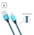 Import Promotional 2A 6ft Stock Cable  Charger Nylon Braided USB Data Cable with Crystal Box from China