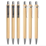 Promotional Advertising Cheap Custom Logo Bamboo Pen Wood Pen original ecology custom wood ball pen with clips and logo