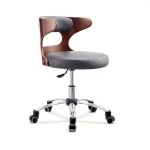 Promotional PU Leather Cushion Restaurant Chair/Revolving Dining Chair/Modern Design Restaurant Chair