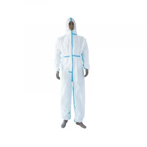 Protect Healthcare Workers And Patients level 2 white Disposable non woven Isolation Gown with PP+PE Gowns