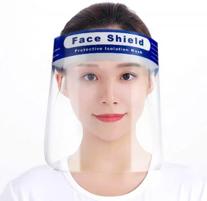 Protectores Facial  Plastic Face Shield Cheap Safety Reusable Protective Sponge Face Shield transparent pc shield face