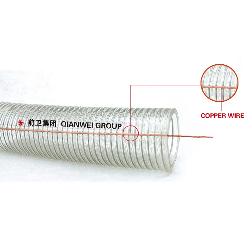 Quality Assurance anti static hose pvc spiral steel wire tube pipe hose With Different Size