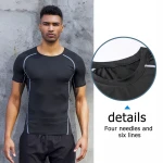 quality design your own fitness wear spandex compression wear sport running shirt
