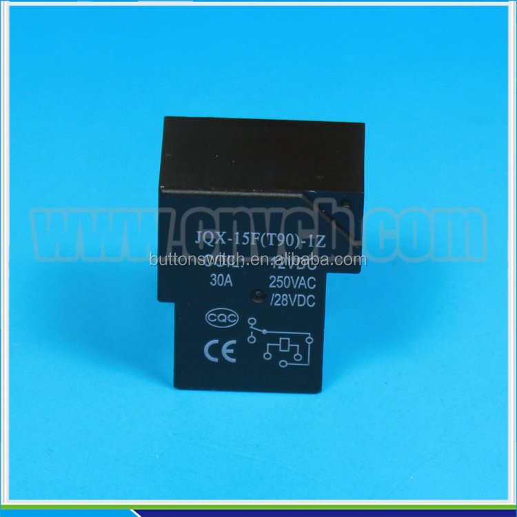 RE08 JQX-15F(T90) 220V 20A black cover micro automotive relay 28VDC smart relay