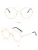 Import Ready Goods Fashion Metal Round Vogue OEM Logo Clear Lenses Women Wholesale Eyeglasses Frames Eyewear 8931C from China
