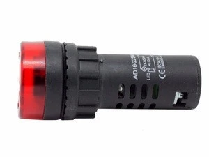 Red LED Flashing Buzzer Indicator Light 120v