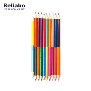 Reliabo Promotional Christmas Children Gift 12 Color Lead Art Drawing Wooden Pencils