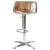 Import Retro Adjustable Swivel Bar Stool Chair with Vintage Genuine Leather and Aviation Aluminum Sheet Cover from China