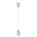 REYES Wholesale New Design 14K White Gold 1.3 Carat Lab Grown Diamond Chain Necklaces for Women Wedding Gift Fine Jewelry