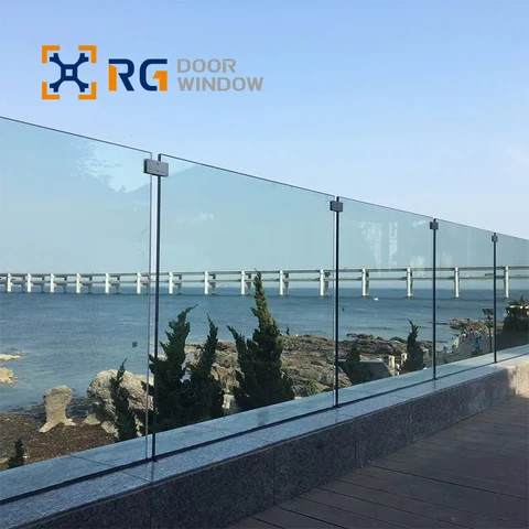 RG140 Invisible Frame Railing Frameless Balustrade Glass Railing Australia acrylic Pool Spigot and Pool acrylic Glass Fence