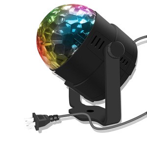 RGB Stage Lamps Voice Control LED Crystal Magic Ball Sound Control Laser Stage Effect Light For Party Disco Club