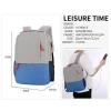 ROBBIE Waterproof USB Charging Notebook Computer PC Unisex Travel Zipper Backpacks Laptop Bags for Men