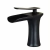 Rovate classic single handle single hole black basin faucet
