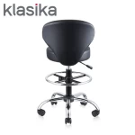 RTS KLASIKA Adjustable Footrest Swivel Stool Silla Bar Chair with Back Support