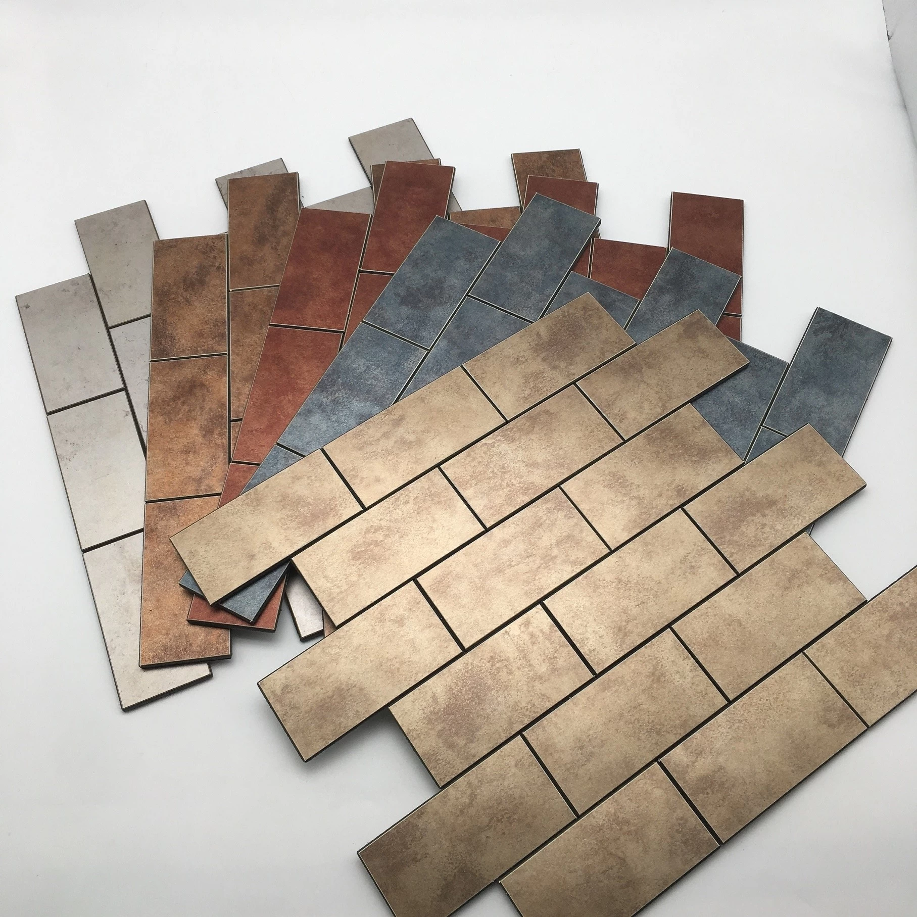Rustic red Self Adhesive Wall Tile  Peel and Stick Wall Tiles Backsplash mosaic tiles