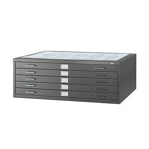 Safco 5 Drawer Steel Flat File for 36&quot; x 48&quot; Documents 4998BLR (Black)