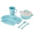 Import Safe plastic bamboo fiber children tableware set dinnerware with cup fork bowl from China