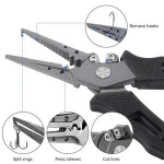 Saltwater resistant fishing gear classic and handy grip multi-purpose fishing pliers